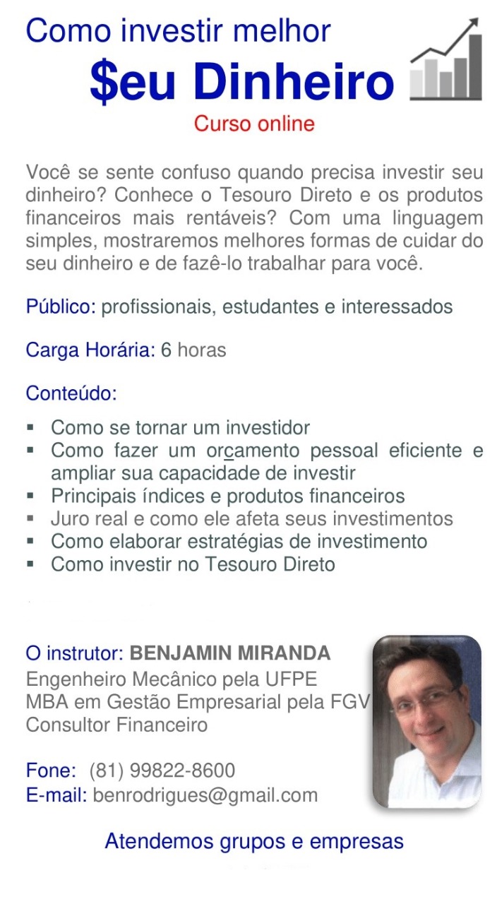 Como Investir Melhor seu Dinheiro - Curso Online
